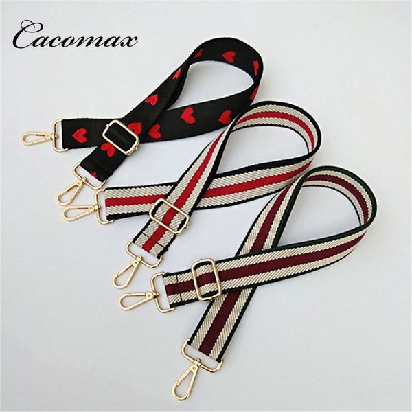 

2018 bag strap women colorful cotton boho chain strap belt for shoulder bag convenient handbag accessories handle ornament e, Black