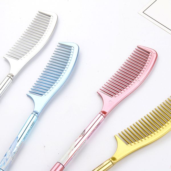 

20pcs/lot creative metal comb neutral pen 0.5mm black fountain pen gift student stationery office supplies ornament