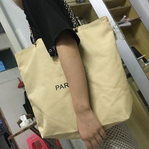 

Новый цвет ~ покупки холст сумка с цепи роскошные дорожная сумка женщины косметич