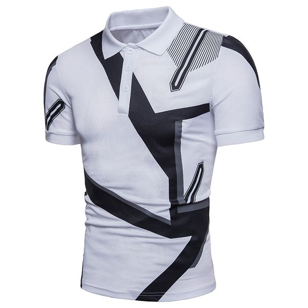 HANA+DORA Mens Short Sleeve Leopard Silm Fit Casual Polo Shirts Turn Down Collar T-Shirts