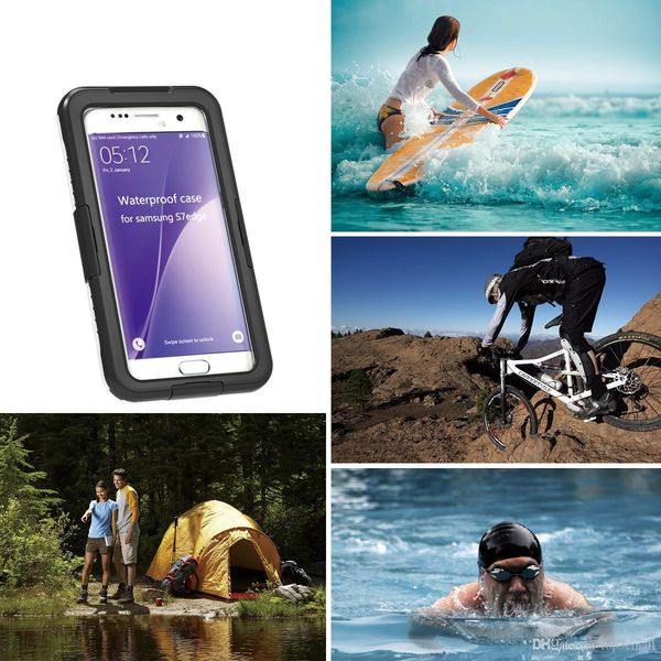 

360 Full Cover Waterproof Case Shockproof Hybrid Heavy Duty Protective Full Coverage phone Cases For Samsung Galaxy S6/S6 edge
