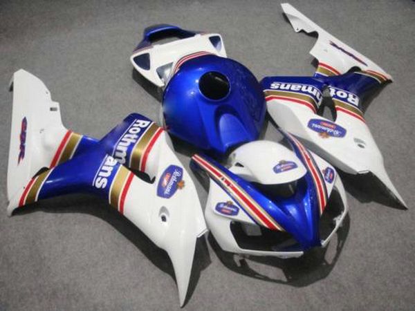 Frete grátis carenagens para Honda CBR1000RR 2006 2007 branco azul kit de carenagem CBR 1000 RR 06 07 GS15