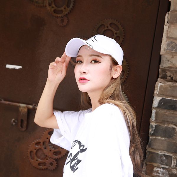 

duck tongue cap baseball cap letter printing embroidery hands palm ten women baseball cap spring 2019, Blue;gray