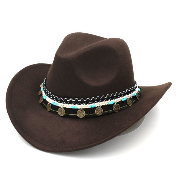 

мужской мода полушерстяной western cowboy fedora hat широких поля сомбреро godfather cap церкви caps пастушки джаз h холст бэнд с металлом, Blue;gray