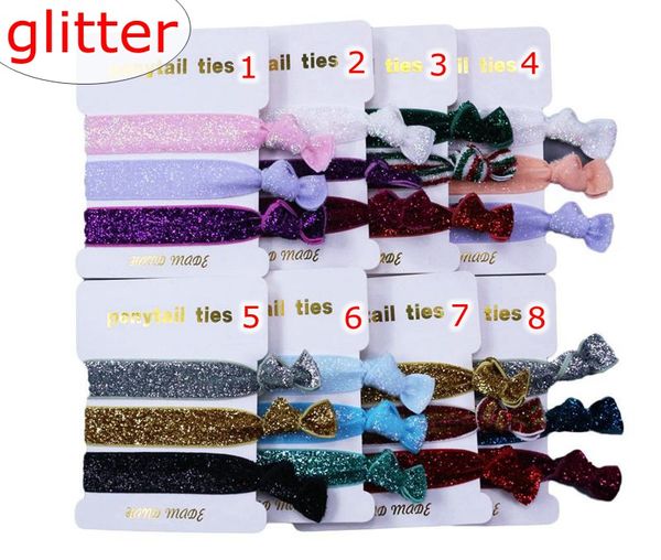 Ins Glitter Gold Hair Ties Shining Powder Ponytail Hairband Rope