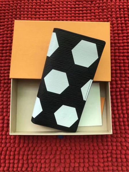 

world cup brazza wallet folding and zipper wallet football pattern zipper compartment clutch purse m3294 with box, Red;black