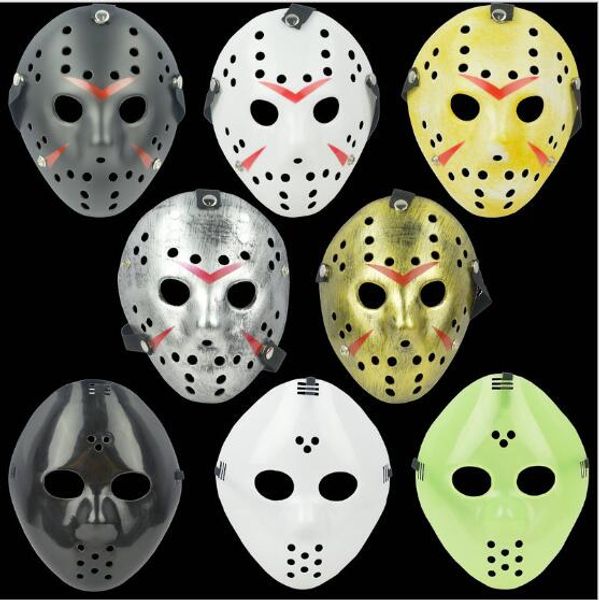 

2018 halloween white porous men mask jason voorhees freddy horror movie hockey scary masks for party women masquerade costumes