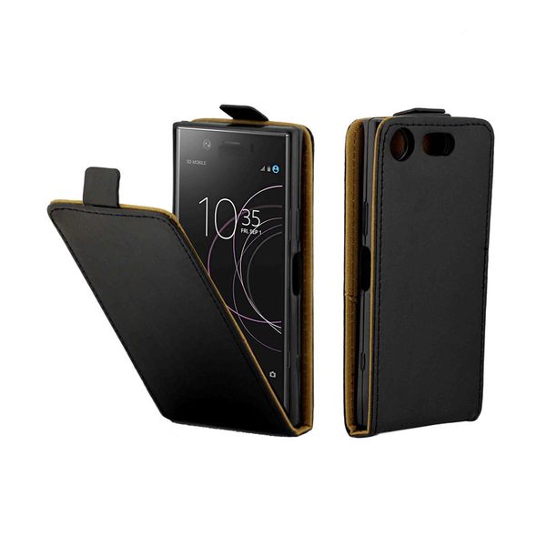 

business leather case for sony xperia xz1 compact vertical flip cover card slot cases for sony xz1 mini phone bags