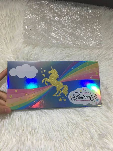 

New arrivalmakeup brand face life 039 a fe tival 13color peace love unicorn eye hadow unicorn palette dhl hipping