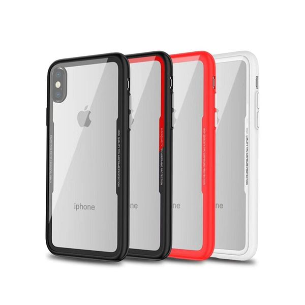 

For iphone x max xr tran parent acrylic phone ca e again t falling ilicone protective cover for iphone x 6 7 8 plu