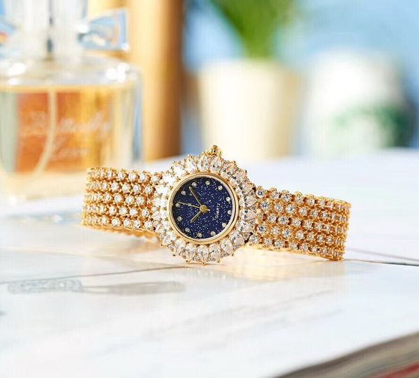 

AAA GH качество золото полный алмазов дело женщины часы кварцевые высокого качества Оптовая роскошные мода новый нержавеющей стали женские часы