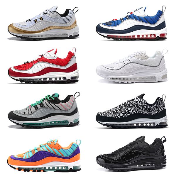 

98 98s Running Shoes QS Cone Gundam South Beach UK GMT Yellow Black White Red Blue Men Sport Sneakers