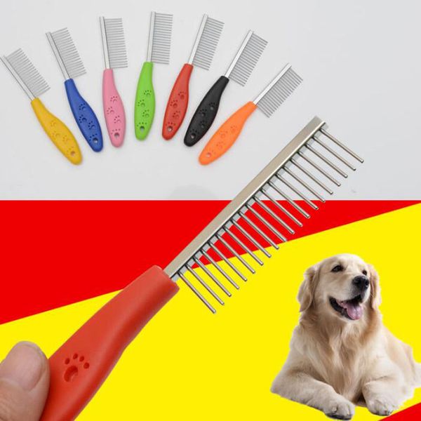 2019 Stainless Steel Footprints Pet Dog Comb For Dogs Cats Hair