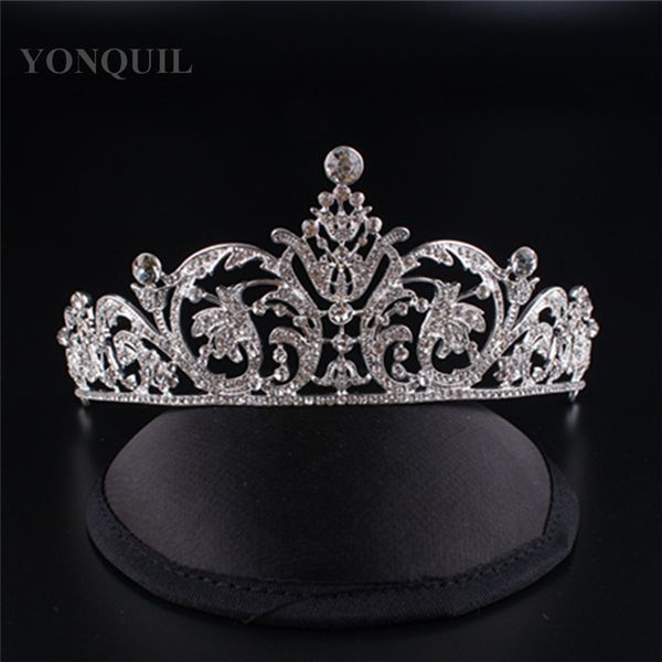 

2018 new fashion bride tiaras for married women wedding hair accessories tiaras and crowns hair white accessories myqc015, Slivery;golden