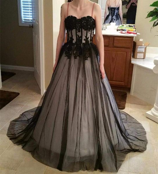 

2018 black appliques a-line quinceanera dresses with sweetheart tulle sweet 16 dress plus size lace up vestido de 15 anos bq33, Blue;red