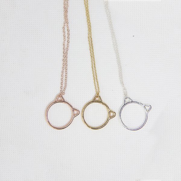 

sell new fashion cat pendants collar necklaces charm cat lovers jewelry necklace women kids accessories anime en268, Silver