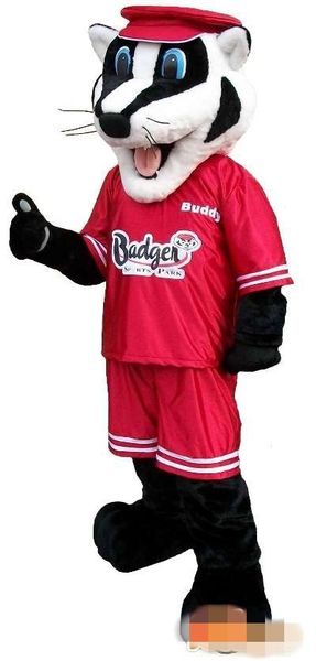 

custom badger mascot costume size ing, Red;yellow