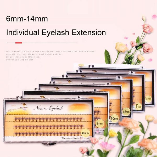 

charming 10d silk false eyelashes extensions makeup individual cluster eye lashes grafting fake false eyelashes