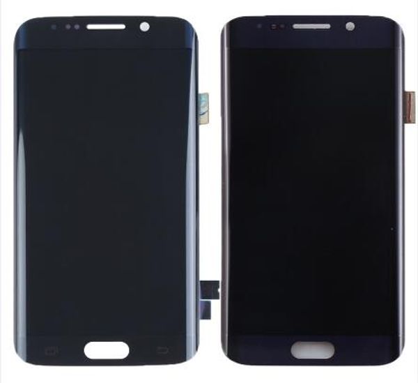 Siyah / Mavi Samsung Galaxy S6 Kenar SM-G925F G925 G925F G920V LCD Ekran Digitizer Dokunmatik Ekran Montaj Parçaları