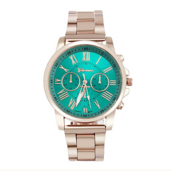 

trending style watch wholesale 9 colors stainless steel luxury watch gold alloy quartz wristwatch for men women, Slivery;brown