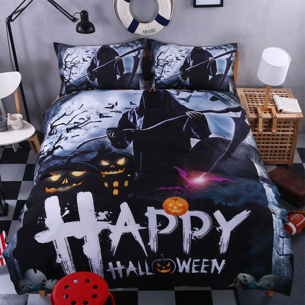 Happy Halloween Bedding Set Kids Queen King Twin Pumpkin Lamp