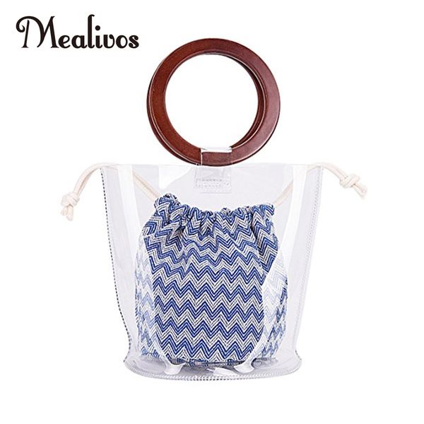 

mealivos 2018 fashion jelly bag mini small shoulder bag clear transparent drawstring girls cute composite female handbags
