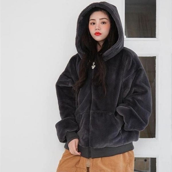 

2018 новый искусственный мех пальто carasual теплый шуба m10, Black