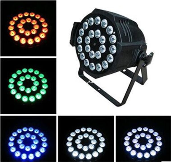 4 pçs / lote 24 pcs x 10 W RGBW 4em 1 levou misturador par luz dmx512 LED par 64 luz