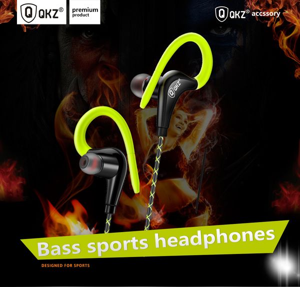 

qkz dm500 new sports earphone mobile music headset hifi subwoofer stereo ear-hook headphone with microphone
