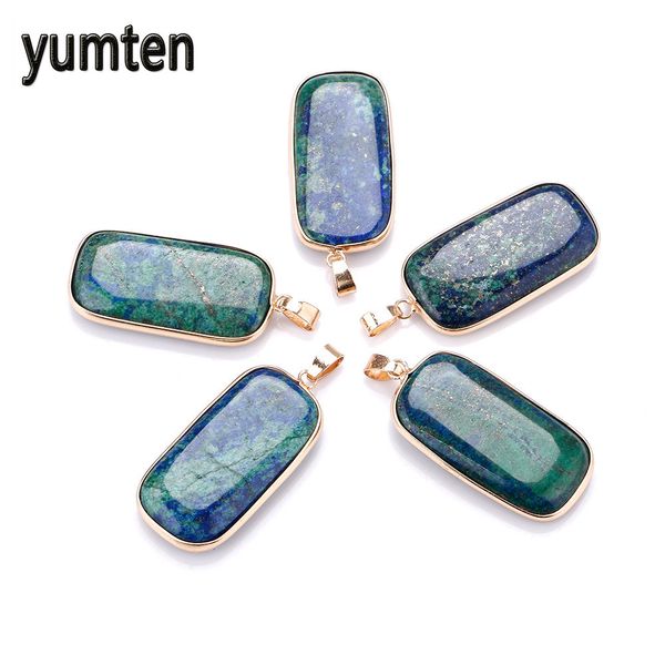 

yumten lapis pingente peacock green gemstone necklace crystals jewelry gothic glow in the dark game of throne wholesale 5 pcs, Silver
