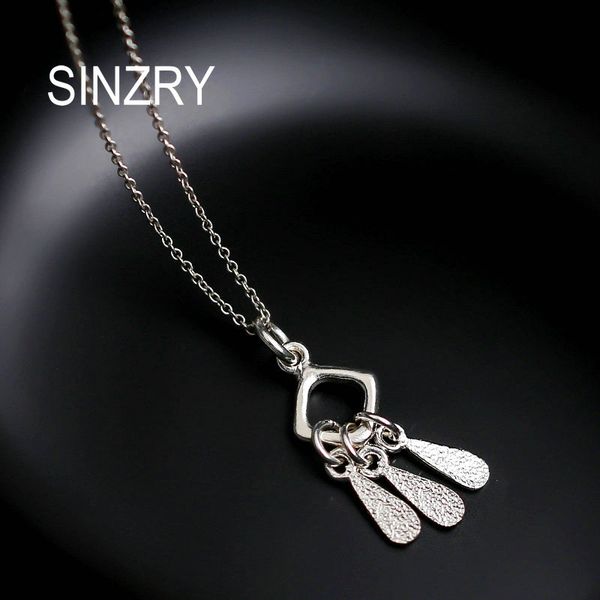 

sinzry 100% sterling silver plate square tassel chokers necklace handmade trendy elegant fine jewelry for women