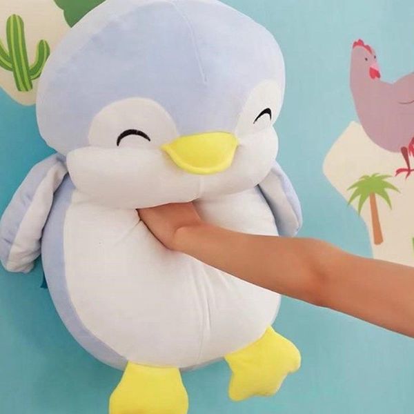 Weiches, fettes, lächelndes Tier-Pinguin-Plüschtier, große gefüllte Cartoon-Pinguine, Anime-Kissenpuppe für Baby-Geschenk, 24 Zoll 60 cm