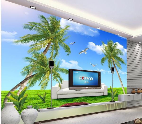

custom p murals wall mural p wallpaper romantic summer tv background wall