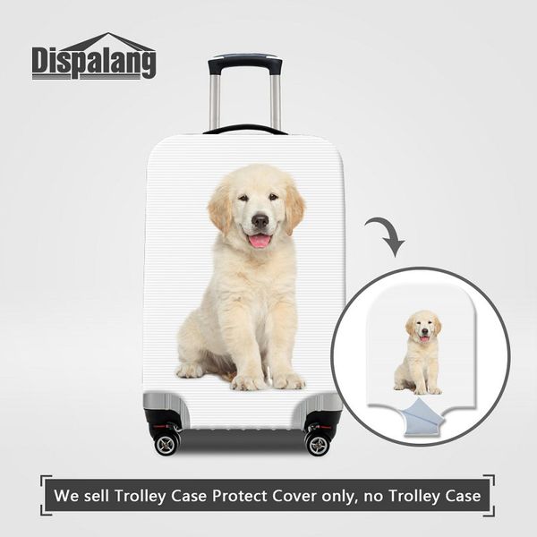 

cat dog printing luggage protector cover for 18-32 inch travel on road case for suitcase animal children outdoor waterproof rain dust covers, Black