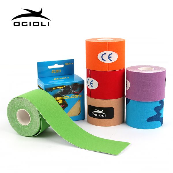 

1 sports cotton kinesiology tape elastic adhesive muscle bandage physio cure support k active kinesiology tape sport, Black;gray