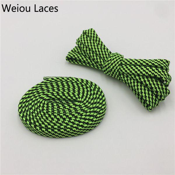 

weiou flat black fluorescent polyester 0.7cm width boot laces for women men kids shoes decorations in 120cm, White;pink