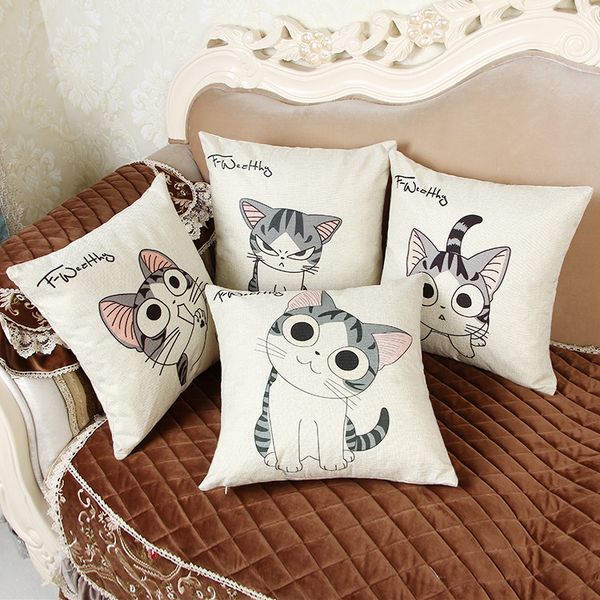 Chi S Sweet Home Cat Throw Pillows Pillowcase Covers Sofa Couch Chair Home Decorative Wholesale Price Linen Square Carpet Back Cushion Replacement
