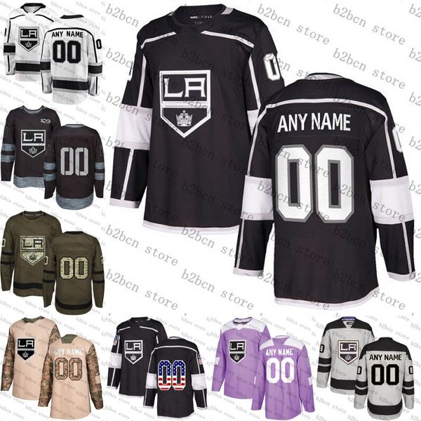 

2018 пользовательские мужчины женщины молодежь лос-анджелес короли джефф картер анз копитар дрю даути дастин коричневый джерси stiched разме, Black;red