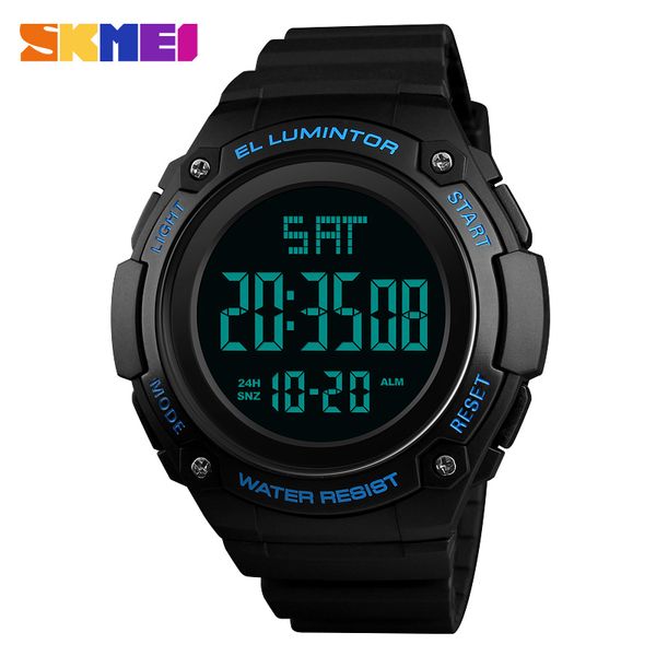 

skmei sports watches men countdown double time watch alarm chrono digital wristwatches 50m waterproof relogio masculino 2018, Slivery;brown