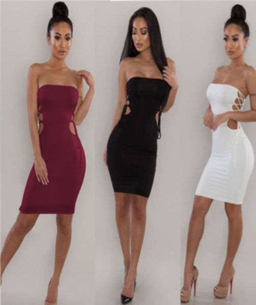 

2018 women's dress wrapped chest european and american temperament commuter women's irregular mosaic skirt wrapped chest straps sl, Black;gray