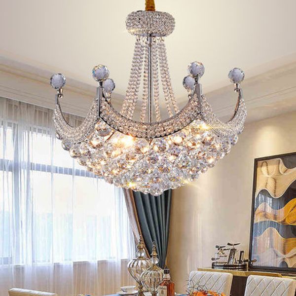 

led modern crystal chandeliers american k9 crystal chandelier lights fixture gold silver hall foyer bed living room home indoor lighting