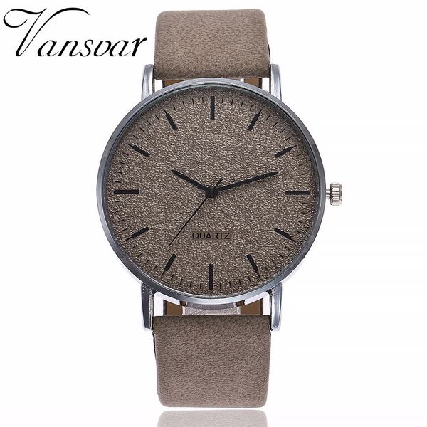 

drop shipping fashion 2018 watches women men casual leather hour quartz analog wrist watches clock, Slivery;brown