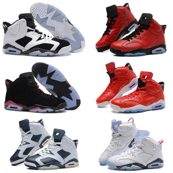 

2018 Новый высокое качество 6 мужчин баскетбольная обувь Кармин инфракрасный Спорт