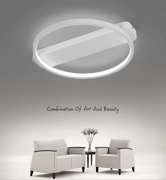 

modern led ceiling lamp round ceiling lighting luminaire black white body for living room bedroom kitchen lamparas light fixture