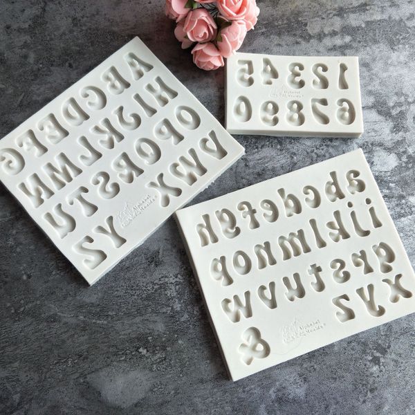

small letters diy digital silicone mold fondant cake mold