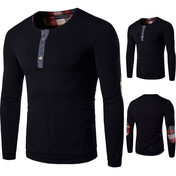 

male clothing spring men casual pullovers o-neck simple long sleeved tees cashmere blend sweatshirts size m-5xl, Black