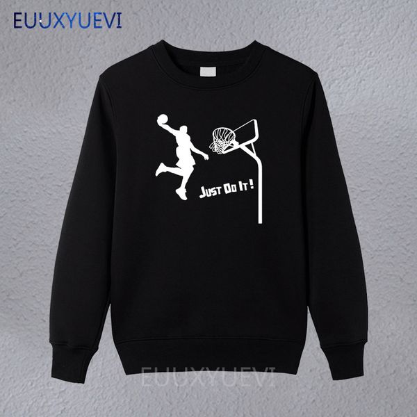 

winter autumn casual cotton printed slam dunk men shoot at basket sweatshirts mens hoodies pullover #135, Black