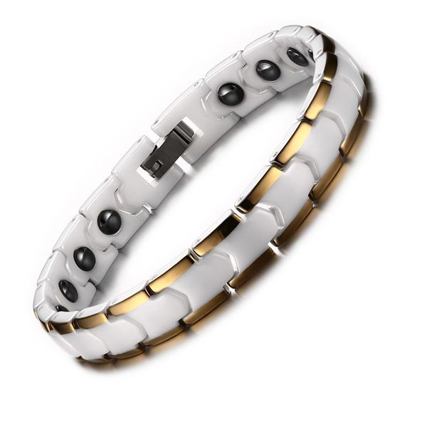 

ceramic healthy bracelet for woman bio energy health care therapy women gift, Golden;silver