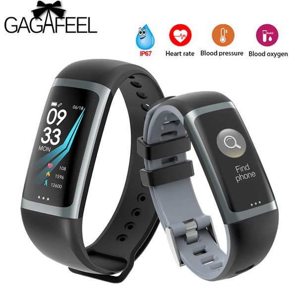 

g26 smart bracelet color screen ip67 waterproof heart rate blood pressure oxygen smart wristbands fitness tracker sports band, Slivery;brown