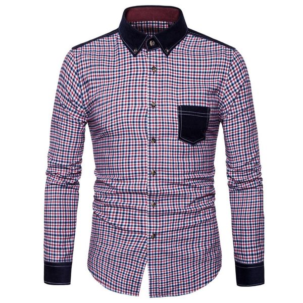 

men new shirts autumn casual pullover plaid jacket outwear men clothing cotton long sleeve shirts coats outfits eu size xxl, White;black